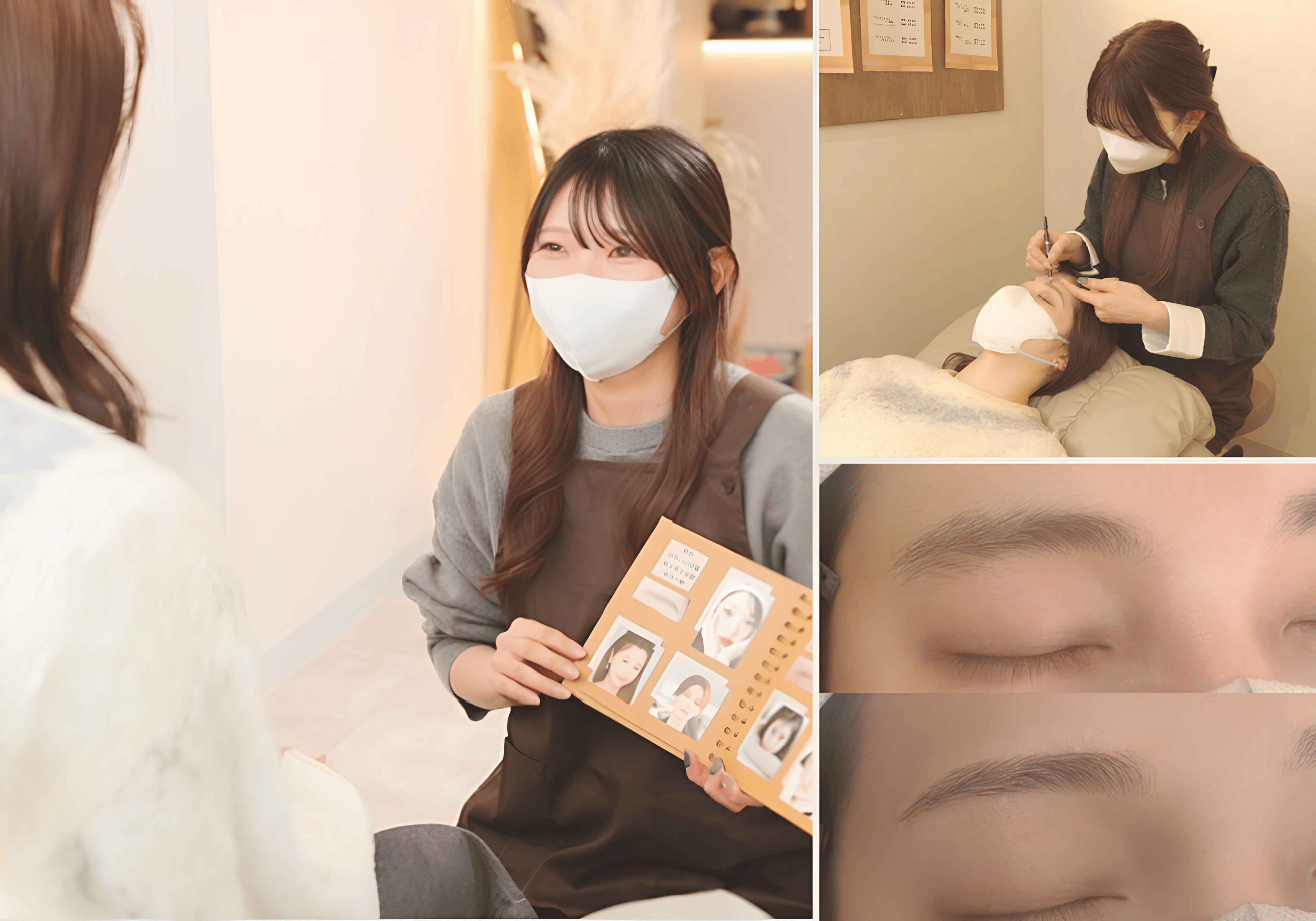 カウンセリングから施術まで、スタッフが働く様子